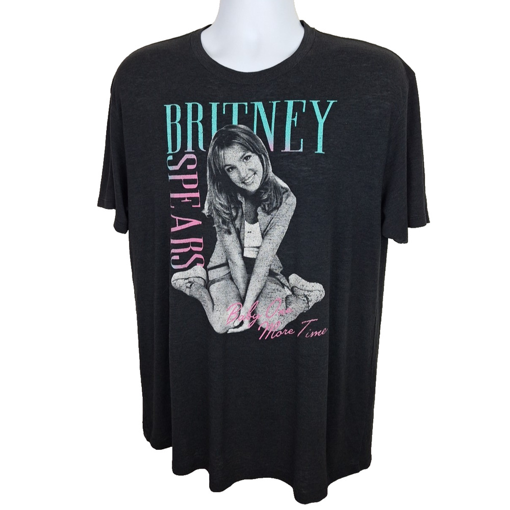 Britney Spears Baby One More Time Black Graphic T Shirt Size Large